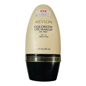 Revlon Colorstay Lite Makeup Oil Free SPF 12 Rich Tan 1 Fl Oz 30 mL